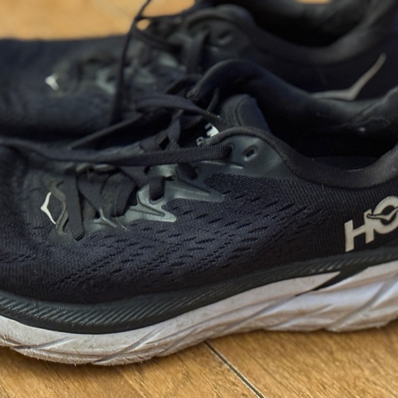 Hoka Black and White Athletic Shoes - Picture 2 of 5